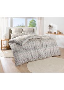 Janine unisex Bedtextiel in lindegroen/orchidee bedrukt ,maat 80x80/135x200 cm, Witt, 100% Katoen