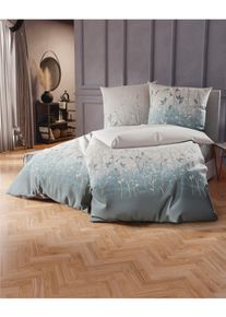 Kaeppel unisex Bedtextiel in duifblauw/grijs bedrukt ,maat 40x80/135x200 cm, Witt, 100% Katoen