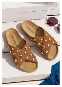 BABUNKERS Family Leren slippers bruin - 47% | Maat: 40 |