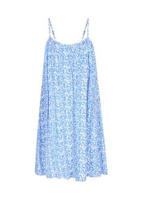 swirly Sommerkleid Damen hellblau / weiß Größe 40