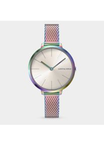 Oorologio da Donna - Multicolore - Cassa in acciaio chirurgico, Vetro minerale indurito con zaffiro, Cinturino in Maglia- 30 mm , Movimento al quarzo