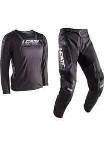 Leatt 3.5 Black, set jersey/textiel broek kinderen , kleur: zwart/grijs , maat: M