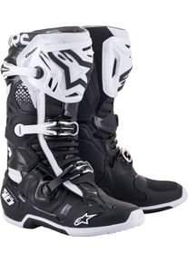 Alpinestars Tech 10, bottes , couleur: Noir/Blanc , taille: 10 US