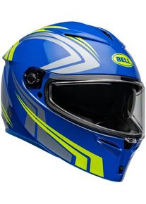 Bell Lithium Jetstream, full face helmet , color: Blue/Neon-Yellow , size: M