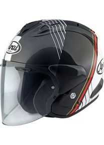 Arai SZ-R Evo Temu, capacete aberto , cor: Preto/Cinzento/Branco , tamanho: L