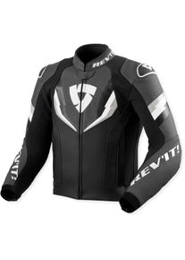 Revit Quantum 3, veste en cuir , couleur: Noir/Gris/Blanc , taille: 54