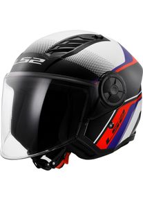 LS2 OF616 Airflow II Rush, open face helmet , color: White/Blue/Red , size: XS