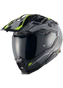 Nexx X.Wed3 Furka, capacete de aventura , cor: Preto/Cinzento/Amarelo N&eacute;on , tamanho: L
