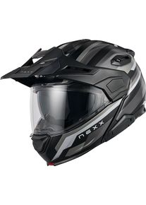 Nexx X.Lifecountry Westbound, casco flip up , colore: Opaco Nero/Grigio/Grigio Chiaro , dimensione: XL