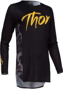 Thor Sportmode Shadow, maillot femme , couleur: Noir/Jaune/Gris , taille: S