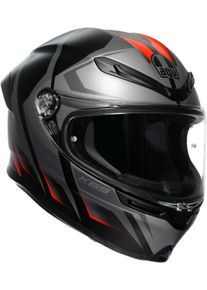 AGV K6 S Karve, casco integrale , colore: Opaco Nero/Grigio/Rosso , dimensione: S