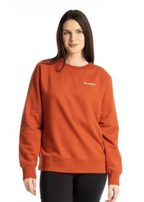 Klim Morgan Ridge Crew, sweat-shirt femme , couleur: Orange Fonc&eacute;/Beige , taille: S