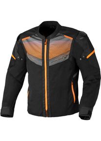 Macna Orcano 2.0, veste en textile , couleur: Noir/Gris/Orange , taille: L