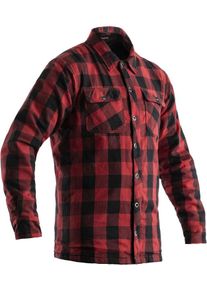 RST X Lumberjack, veste/chemise en textile , couleur: Rouge/Noir , taille: S