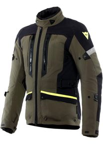 Dainese Mangen Abs&oslash;luteshell Pro, textile jacket waterproof , color: Olive/Black/Neon-Yellow , size: 52