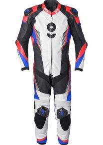 GMS-Moto GRC-1, combinaison en cuir 1pcs. , couleur: Noir/Blanc/Rouge/Bleu , taille: 50