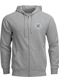 Thor Badge, zip hoodie , color: Grey/White/Blue , size: XL