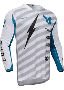 Thor Launchmode Vented Raid, jersey , color: White/Grey/Blue , size: S