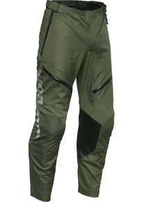 Thor Terrain In The Boot S25, textile pants waterproof , color: Dark Green , size: 32