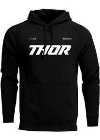 Thor Brave, felpa con cappuccio , colore: Nero/Bianco , dimensione: 5XL