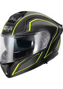Givi X.50 Fiber Hologram, casco flip up , colore: Opaco Nero/Grigio/Giallo Fluo , dimensione: L (60)