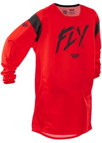 Fly Racing Kinetic Stoke, jersey juvenil , color: Rojo/Negro , tamaño: XL