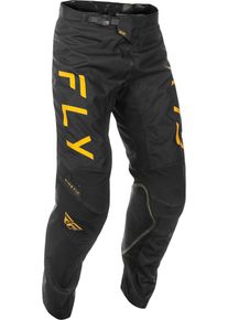 Fly Racing Kinetic Center, spodnie tekstylne , kolor: czarny/złoty , rozmiar: 32