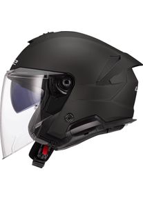 LS2 OF618 Verso II Solid, casco aperto , colore: Nero Opaco , dimensione: L