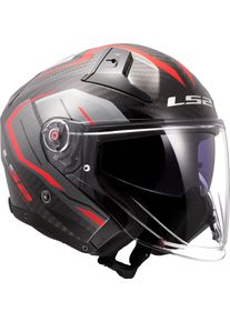 LS2 OF603 Infinity II Carbon Urus, capacete integral , cor: Preto/Cinzento/Vermelho , tamanho: S