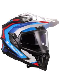 LS2 MX701 Explorer Carbon Frontier II, adventure helmet , color: Black/Blue/White/Red , size: XXL
