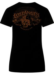 Rokker Angels, t-shirt vrouwen , kleur: Zwart/Oranje , maat: XS