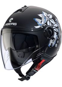 CABERG Riviera V4 X Mia, open face helmet , color: Matt Black/White/Grey/Blue , size: XXS