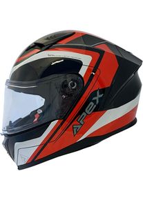 Apex FI100 Valencia, casco integrale , colore: Nero/Bianco/Rosso/Grigio , dimensione: S