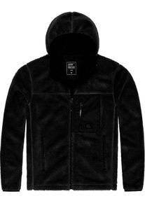 Vintage Industries Dustin Sherpa, felpa con cappuccio e zip , colore: Nero , dimensione: L