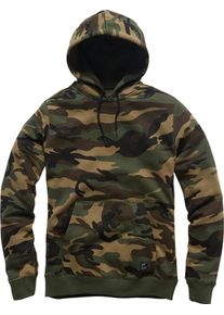 Vintage Industries Derby Camo, felpa con cappuccio , colore: Marrone/Oliva/Beige , dimensione: M