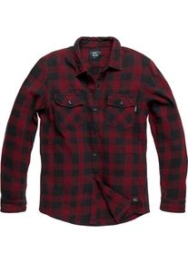 Vintage Industries Globe, camicia , colore: Rosso/Nero , dimensione: XXL