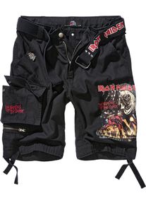 Brandit Iron Maiden Savage NOTB Black edition, pantaloncini carg , colore: Nero , dimensione: XL