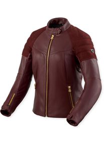 Revit London, veste en cuir pour femmes , couleur: Rouge Foncé , taille: 42