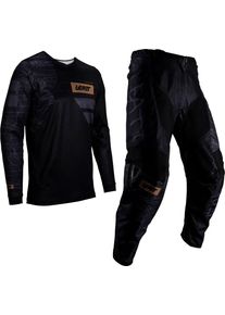 Leatt 3.5 Black, set jersey/textiel broek , kleur: zwart/grijs/goud , maat: S