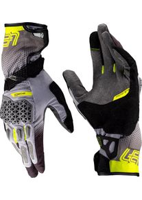 Leatt ADV HydraDri 5.5, guantes impermeables , color: Gris Oscuro/Negro/Amarillo Neón , tamaño: XS