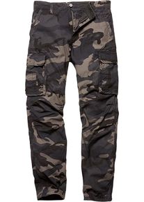 Vintage Industries Reef Camo, cargo pants , color: Dark Brown/Black/Dark Beige , size: L