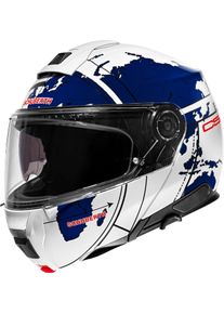 Schuberth C5 Globe, flip up helmet , color: White/Blue , size: M (56/57)