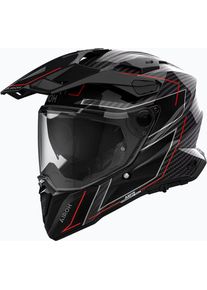 Airoh Commander 2 Carbon Stylish, adventure helmet , color: Black/Red , size: XS