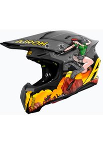 Airoh Twist 3 Adventure, motocross helmet , color: Matt Grey/Black/Orange/Yellow , size: XS