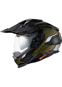 Nexx X.WED3 Pro Keyo, capacete de aventura , cor: Mate Verde-Azeitona/Prateado , tamanho: XXS