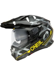 O Neal ONeal D-SRS Square S25, kask przygodowy , kolor: Matowy Czarny/Neonowyowy-Żółty/Szary , rozmiar: M