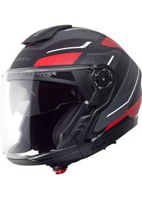Schuberth J2 Sigma, modular helmet , color: Matt Black/Grey/Red , size: M (57)