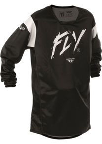 Fly Racing Kinetic Stoke, maglia giovanile , colore: Nero/Bianco , dimensione: XL