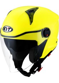 KYT D-City Plain, kask odrzutowy , kolor: Neonowyowy-Żółty , rozmiar: XS