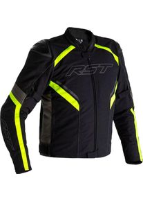 RST Sabre Airbag, veste textile imperméable , couleur: Noir/Gris/Jaune Néon , taille: M